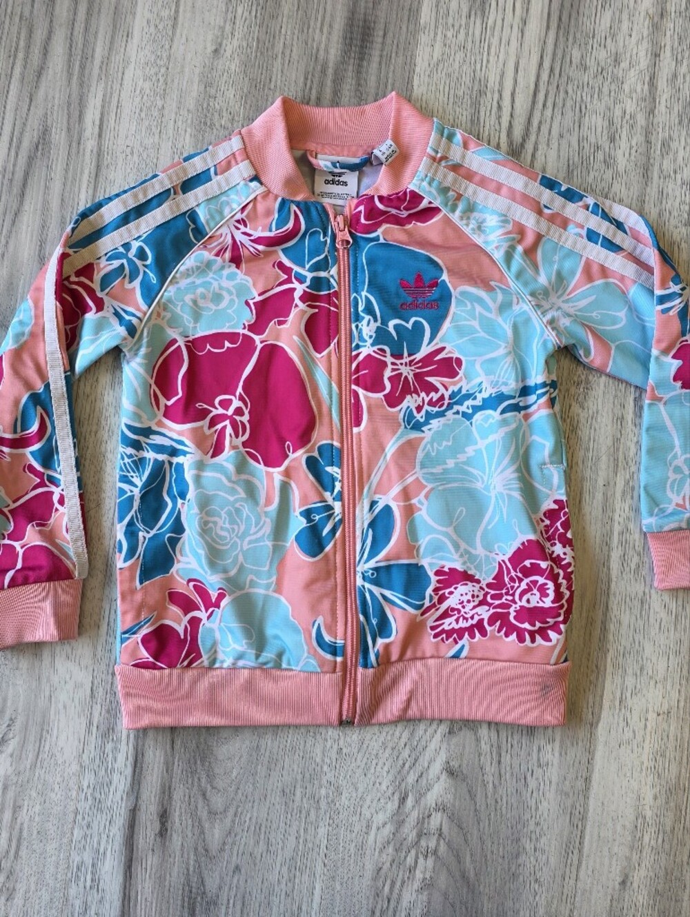adidas Originals Girls 5-6 Floral Track Jacket
